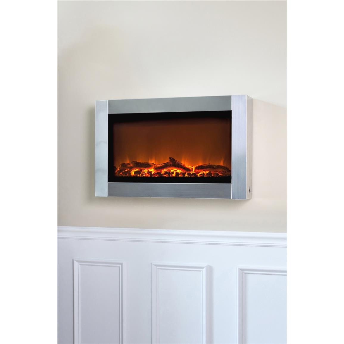 Best ideas about Wall Mount Electric Fireplace
. Save or Pin Wall mounted Electric Fireplace Stainless Steel Now.