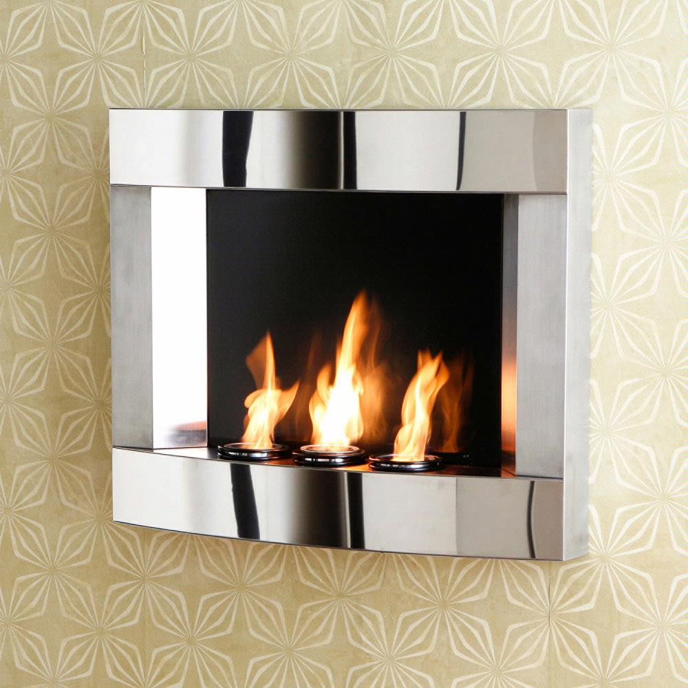 Best ideas about Wall Mounted Fireplace
. Save or Pin Southern Enterprises Polished Stainless Steel Wall Mount Now.