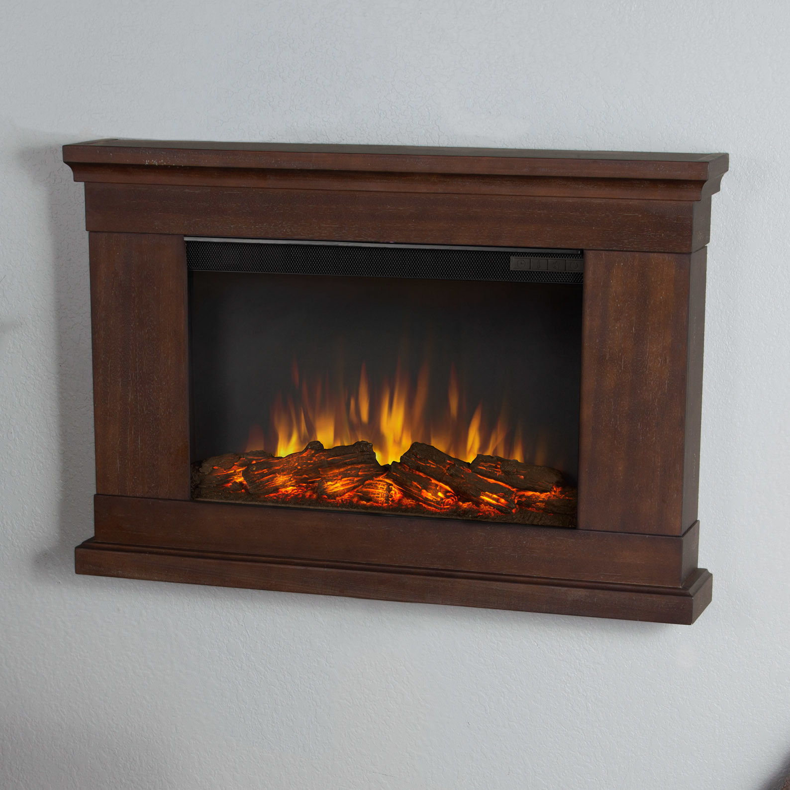 Best ideas about Wall Mounted Fireplace
. Save or Pin Real Flame Slim Wall Mount Electric Fireplace & Reviews Now.