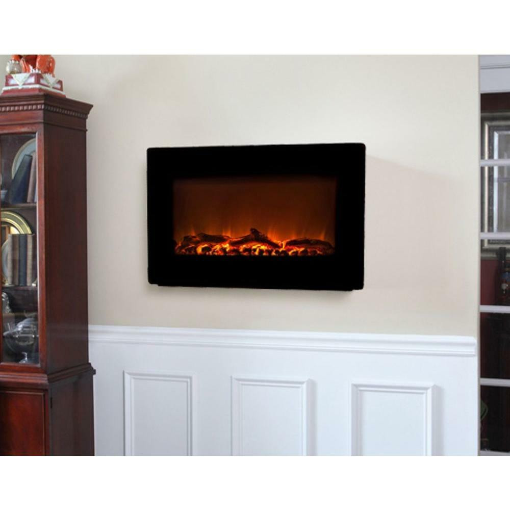 Best ideas about Wall Mounted Fireplace
. Save or Pin 30 in Wall Mount Electric Fireplace in Black with 1400 Now.
