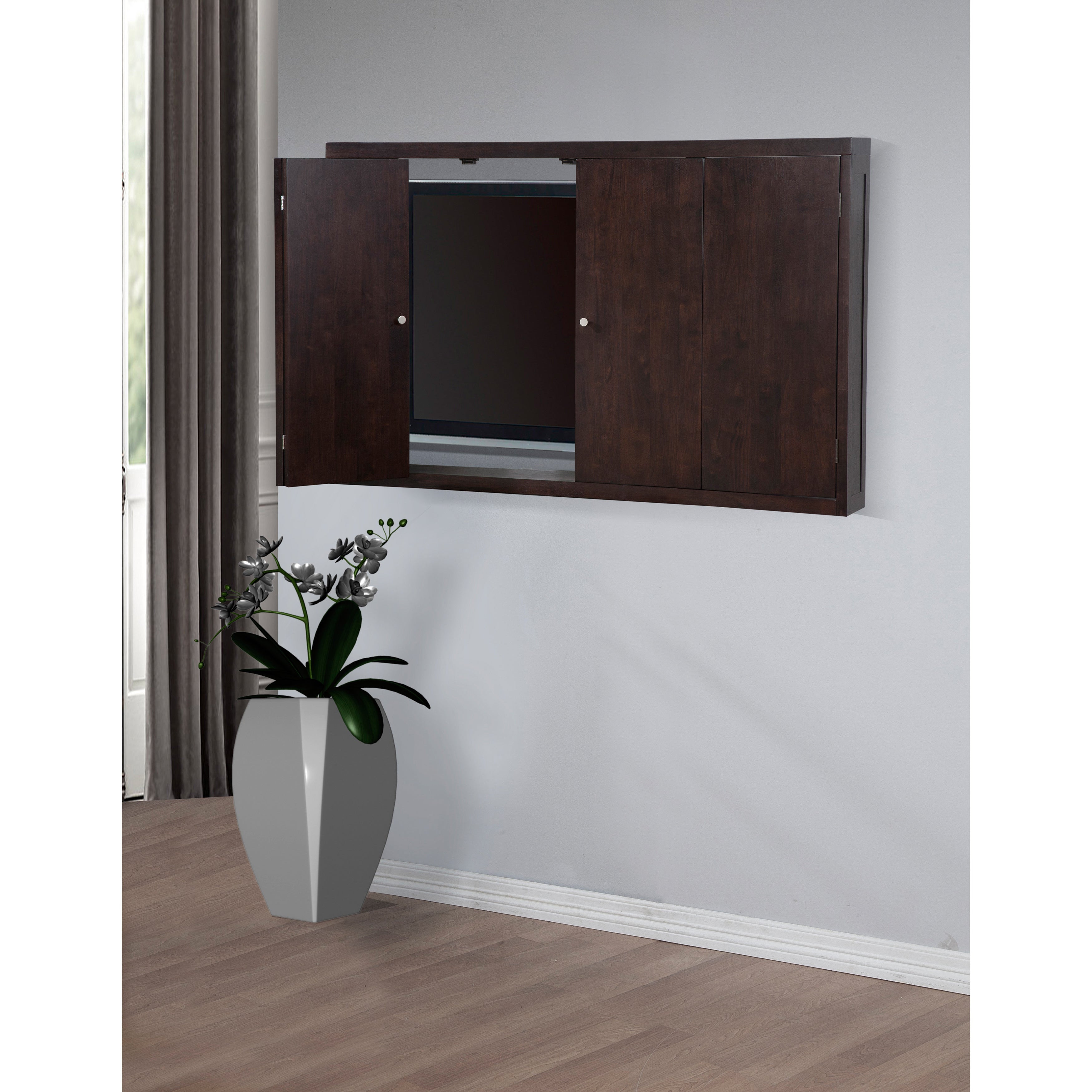 Best ideas about Wall Mounted Tv Cabinet
. Save or Pin Studio Halifax Finish Wall Mount TV Cabinet Overstock Now.