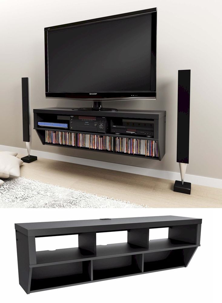 Best ideas about Wall Mounted Tv Stands With Shelves
. Save or Pin 58" Wall Mounted Entertainment Console LCD LED TV Stand w Now.