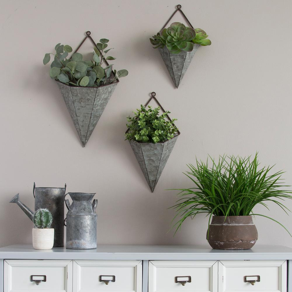 Best ideas about Wall Planters Indoor
. Save or Pin Stratton Home Decor 3 Piece Triangular Galvanized Metal Now.