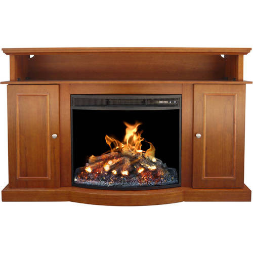 Best ideas about Walmart Electric Fireplace Tv Stand
. Save or Pin Wood TV Stand with Fireplace for TVs up to 60" Multiple Now.