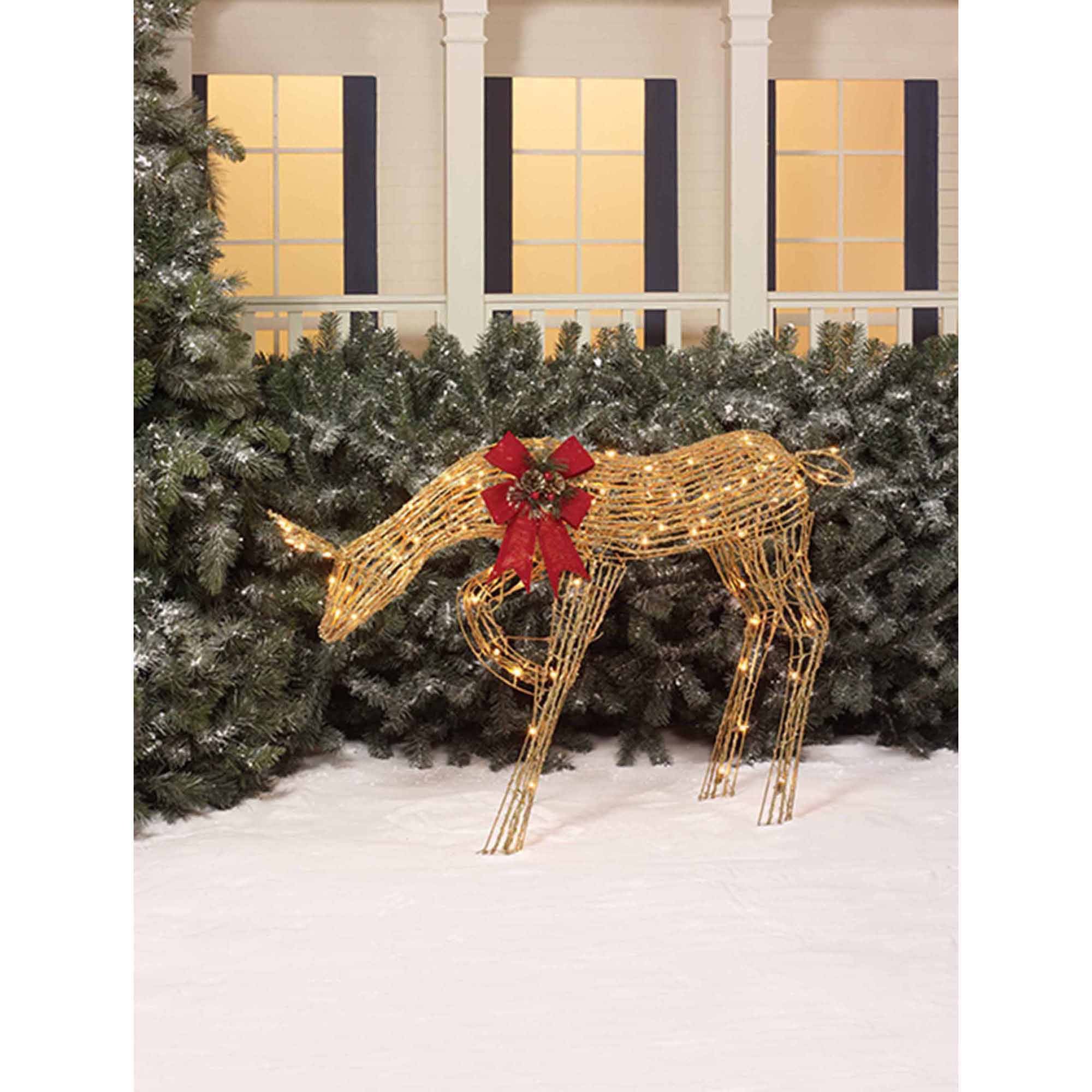 Best ideas about Walmart Outdoor Christmas Decorations
. Save or Pin Holiday Time 48" Tall Animated Standing Buck Light Now.