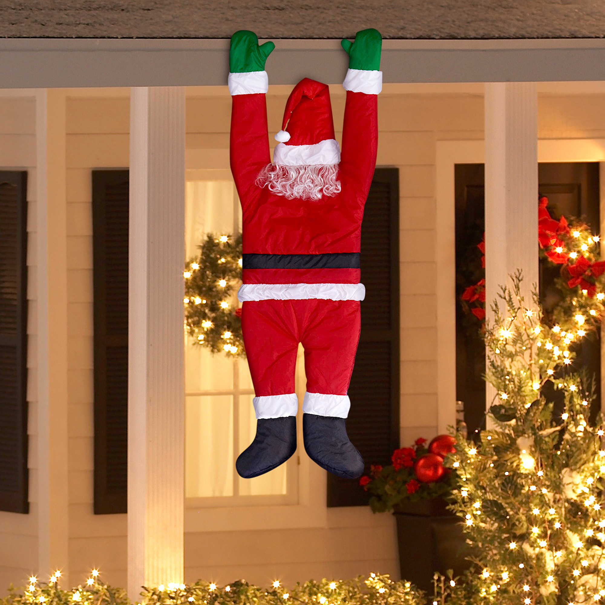 Best ideas about Walmart Outdoor Christmas Decorations
. Save or Pin Holiday Time Christmas Decor Hanging Santa by Gemmy Now.