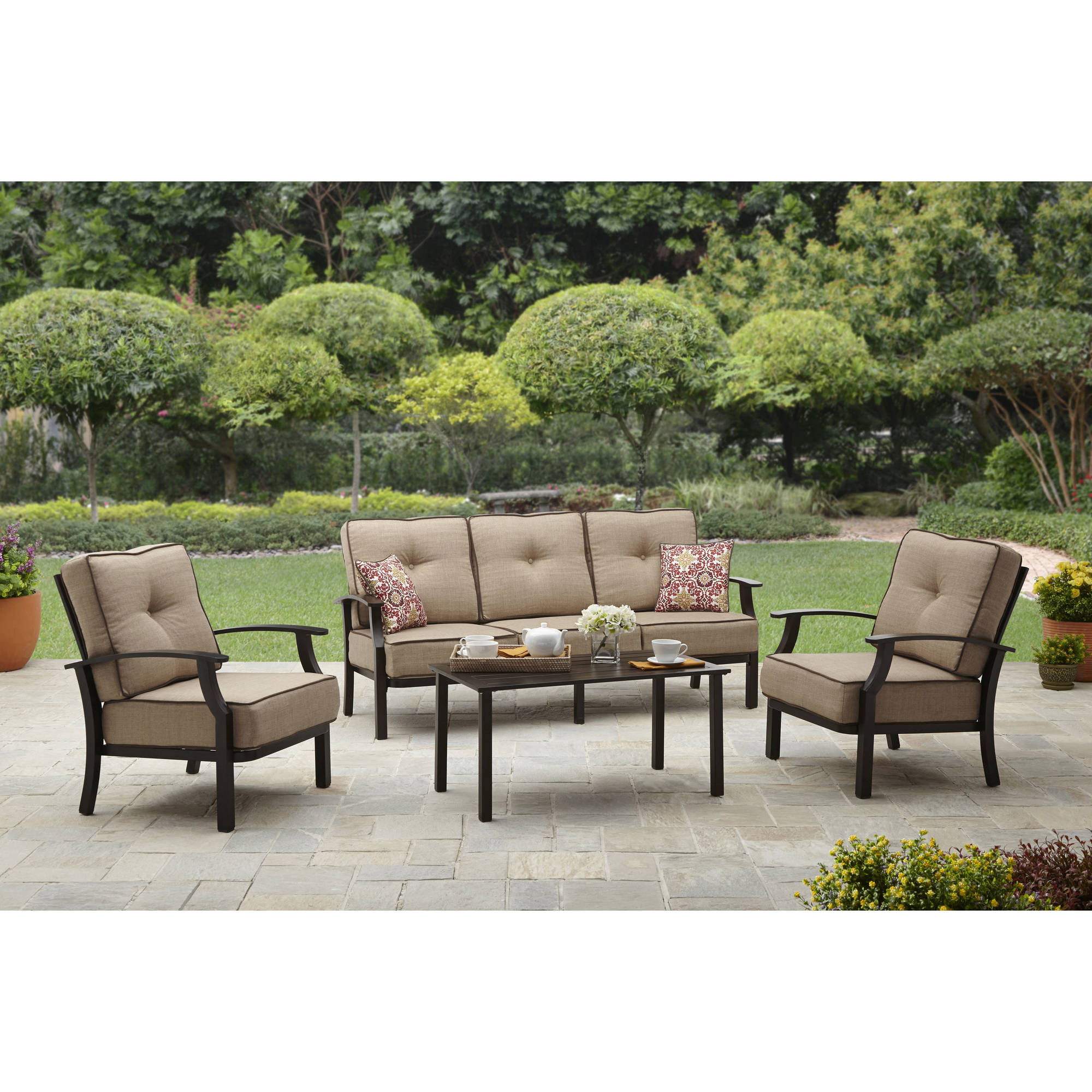 Best ideas about Walmart Patio Set
. Save or Pin Better Homes and Gardens Clayton Court 5 Piece Patio Now.