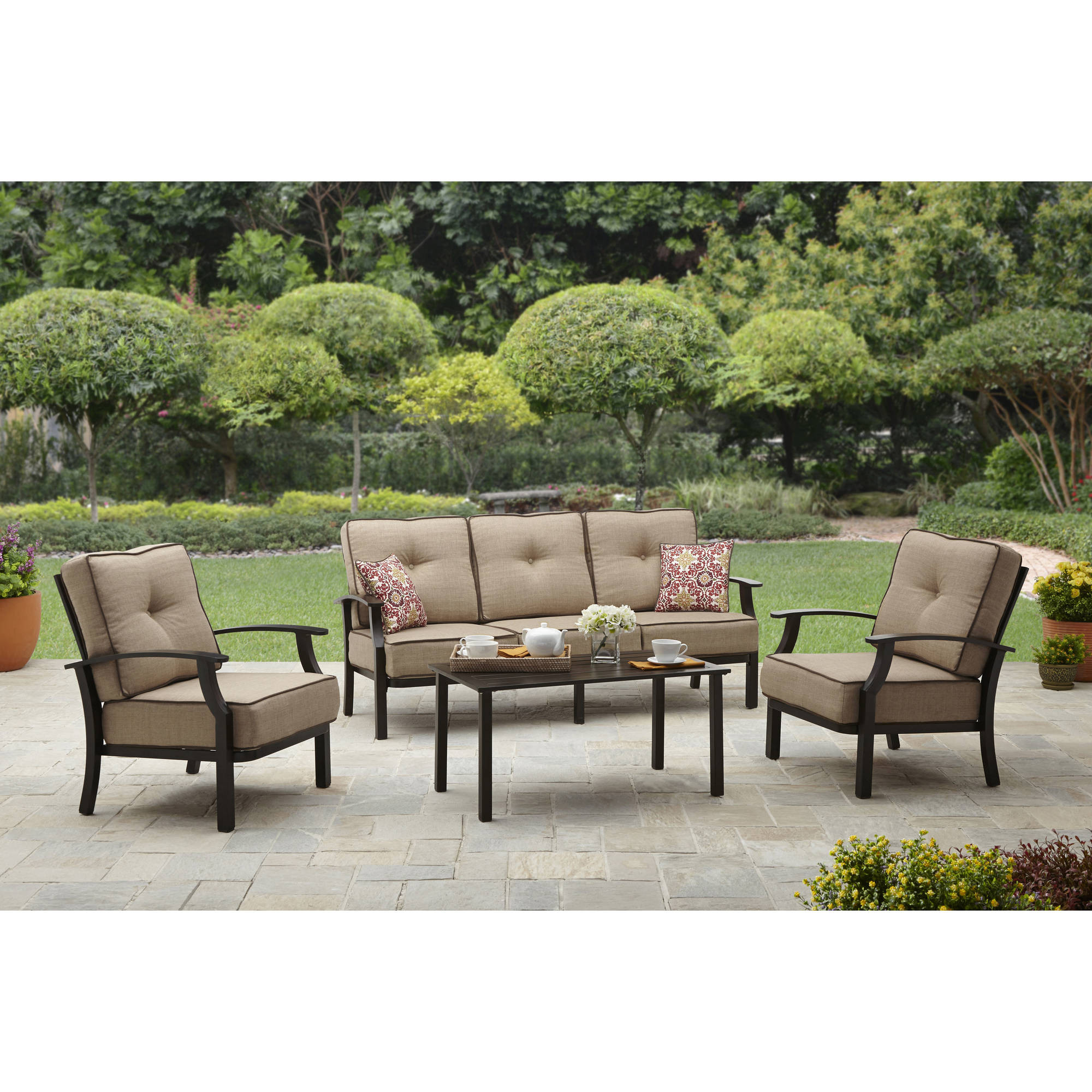 Best ideas about Walmart Patio Sets
. Save or Pin Better Homes and Gardens Clayton Court 5 Piece Patio Now.