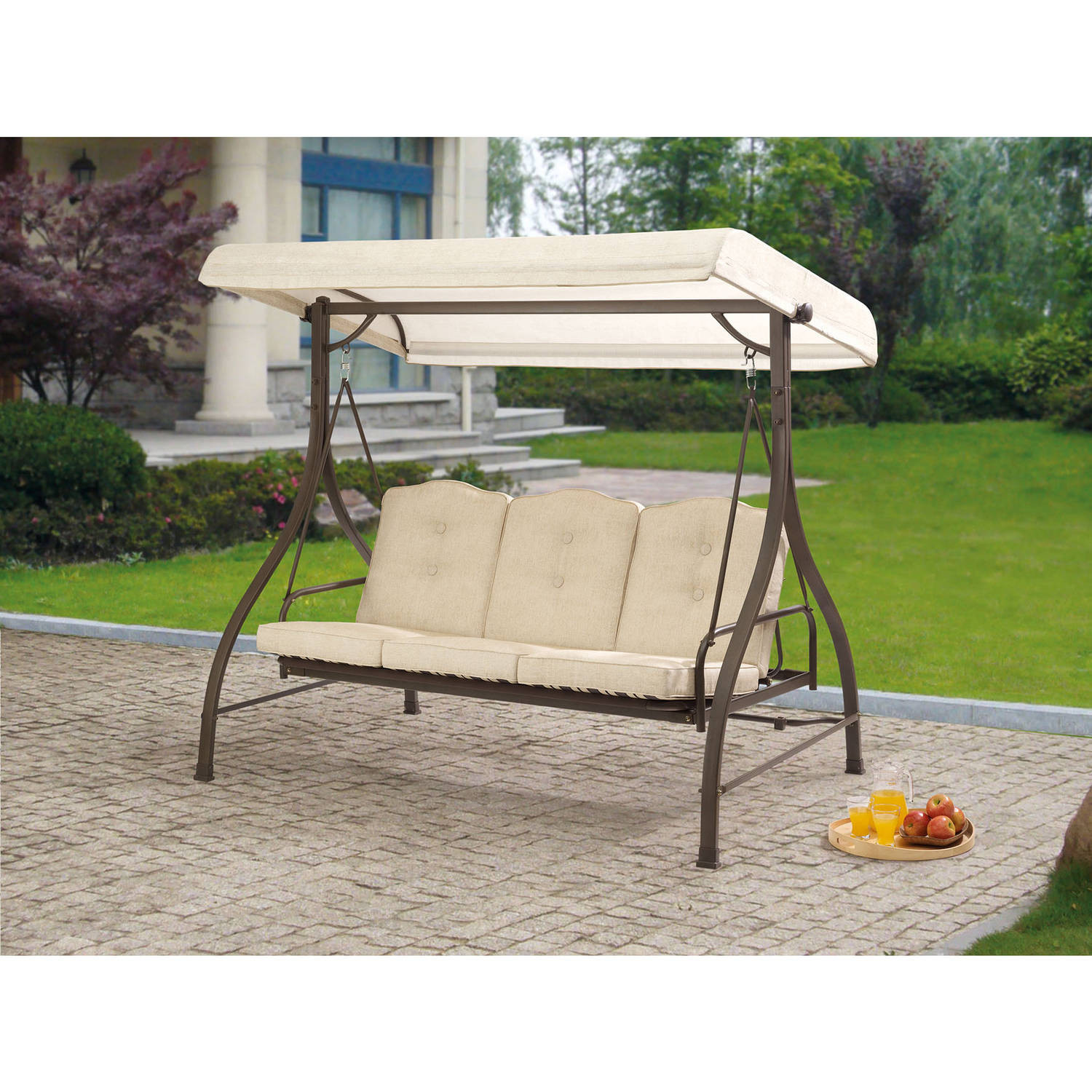 Best ideas about Walmart Patio Swing
. Save or Pin Mainstays Bellingham 2 Seat Wrought Iron Cushion Swing Now.