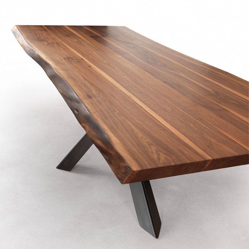 Best ideas about Walnut Dining Table
. Save or Pin Velocity Solid Walnut Dining Table with Live Edges & Metal Now.