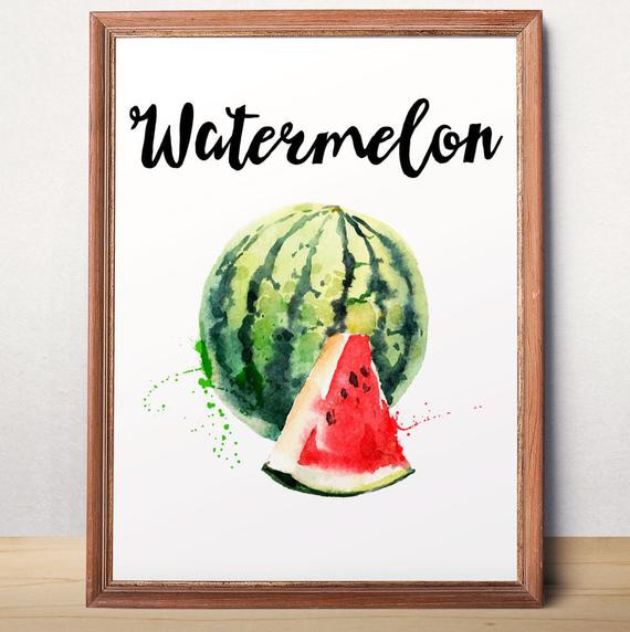 Best ideas about Watermelon Kitchen Decor
. Save or Pin Culinary art print Watermelon Kitchen poster Moder art Now.