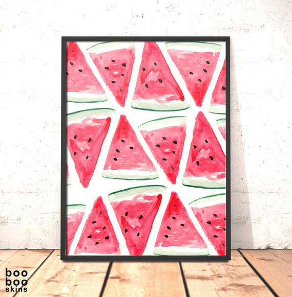 Best ideas about Watermelon Kitchen Decor
. Save or Pin Watermelon Wall Art Kitchen Decor Watercolour Watermelon Now.