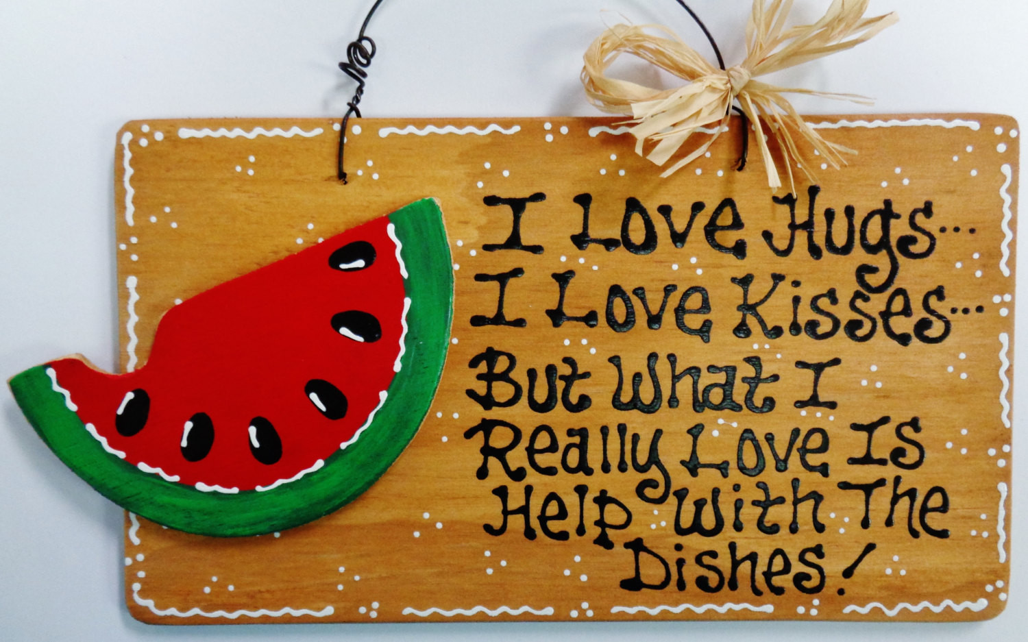 Best ideas about Watermelon Kitchen Decor
. Save or Pin WATERMELON HugsKissesDishes KITCHEN Sign Fruit Decor Wall Now.