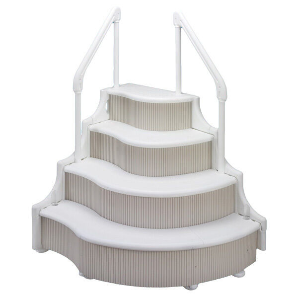 Best ideas about Wedding Cake Above Ground Pool Steps
. Save or Pin Grand Entrance Ground In Pool Steps by Ocean Blue Now.