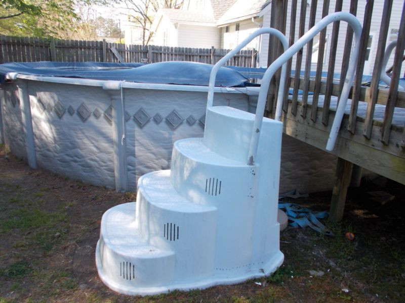 Best ideas about Wedding Cake Above Ground Pool Steps
. Save or Pin ground wedding cake style pool steps with handrail Now.