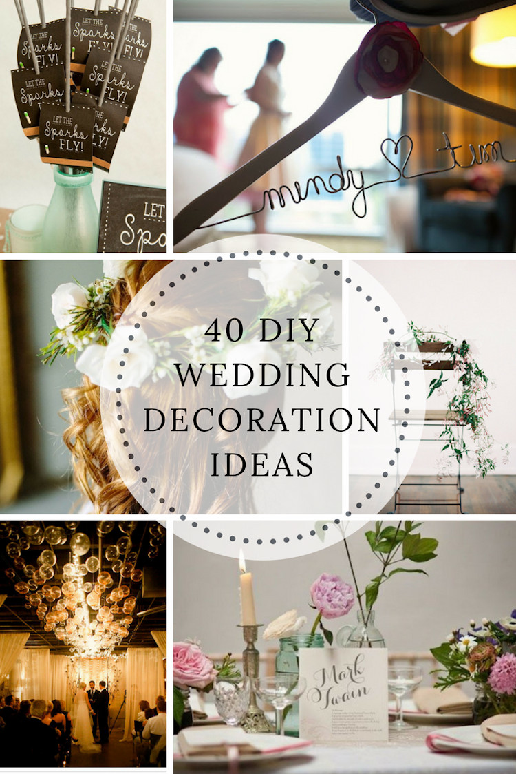 Best ideas about Wedding Decorations DIY
. Save or Pin 40 DIY Wedding Decoration Ideas Now.