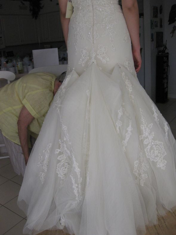 Best ideas about Wedding Dress Bustle DIY
. Save or Pin this one has embroidry & tulle it doesn t look too bad Now.