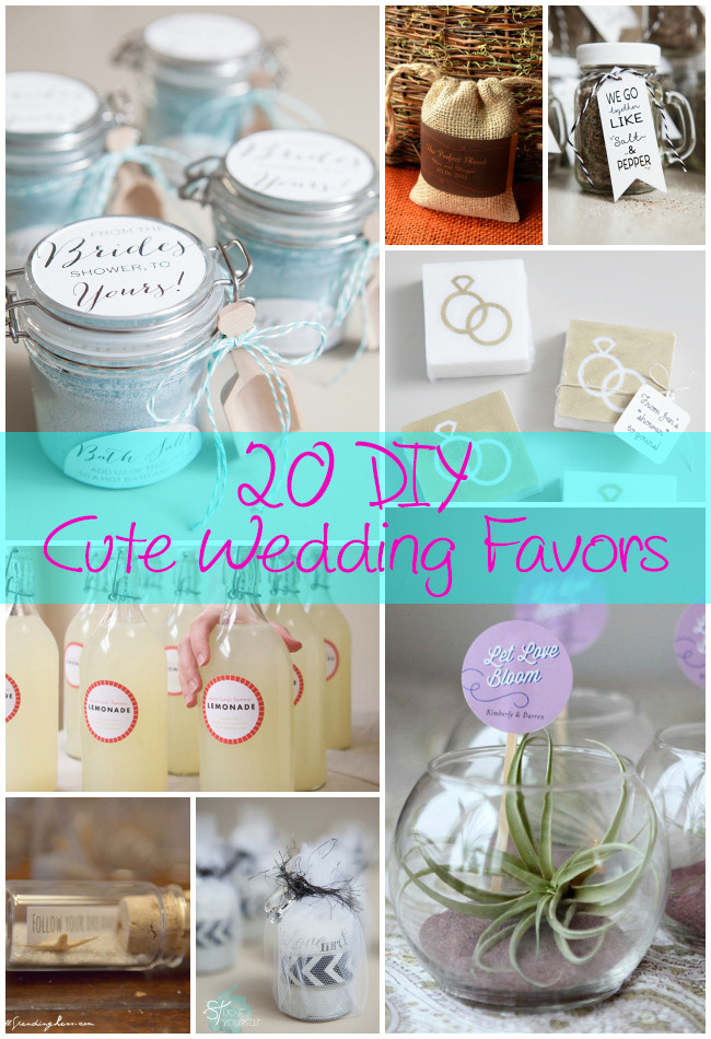 Best ideas about Wedding Favors DIY
. Save or Pin 20 DIY Cute Wedding Favors Now.