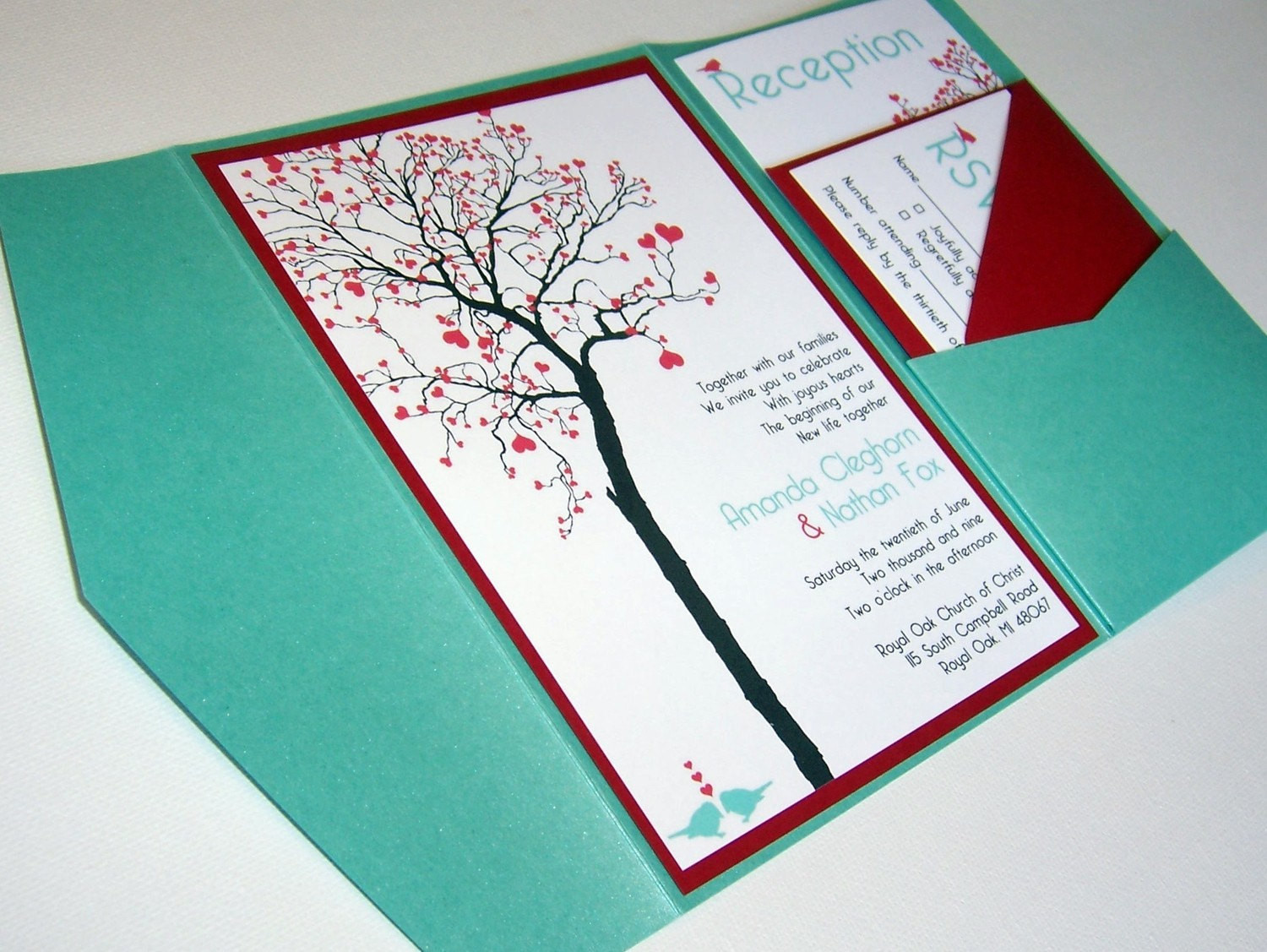 Best ideas about Wedding Invite DIY
. Save or Pin Wedding Invitation DIY Pocketfold Heart Tree Printable Now.