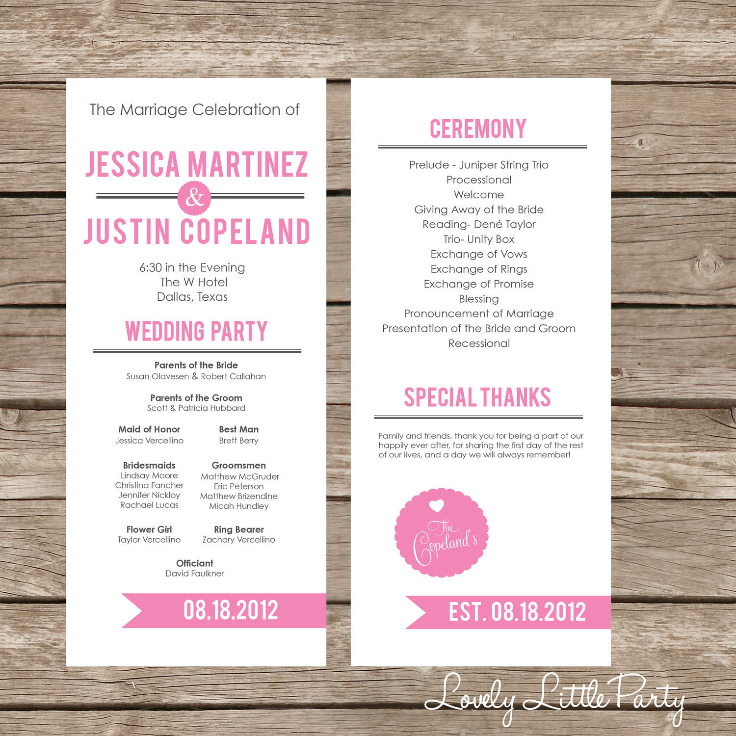 Best ideas about Wedding Programs DIY
. Save or Pin Simple Ultra Modern Wedding Program DIY by lovelylittleparty Now.