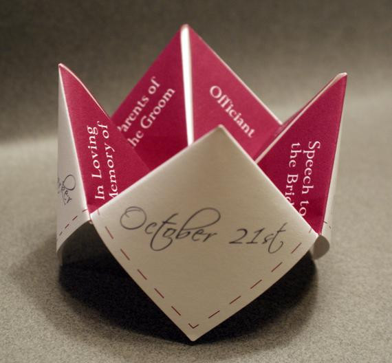 Best ideas about Wedding Programs DIY
. Save or Pin Wedding Program Cootie Catcher DIY Ceremony Favor Now.