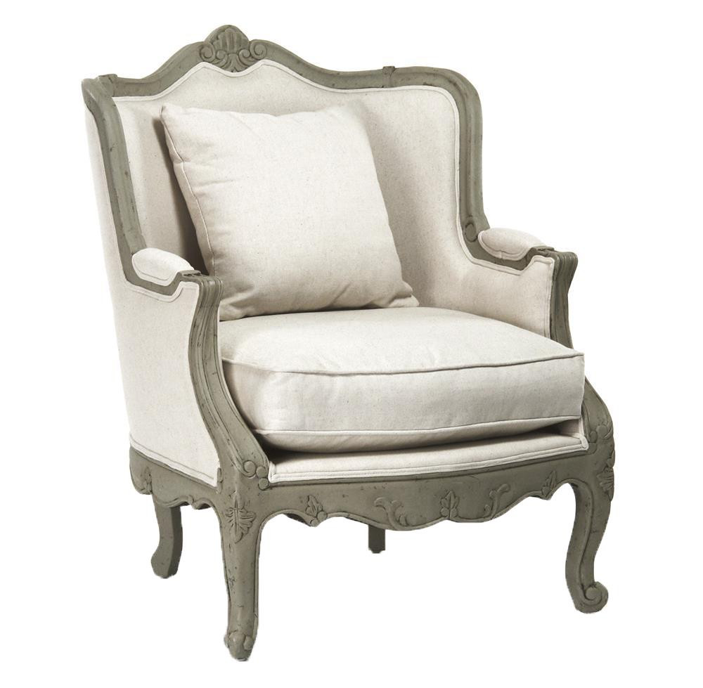 Best ideas about White Accent Chair
. Save or Pin Adele French Country Rustic f White Cotton Arm Accent Chair Now.