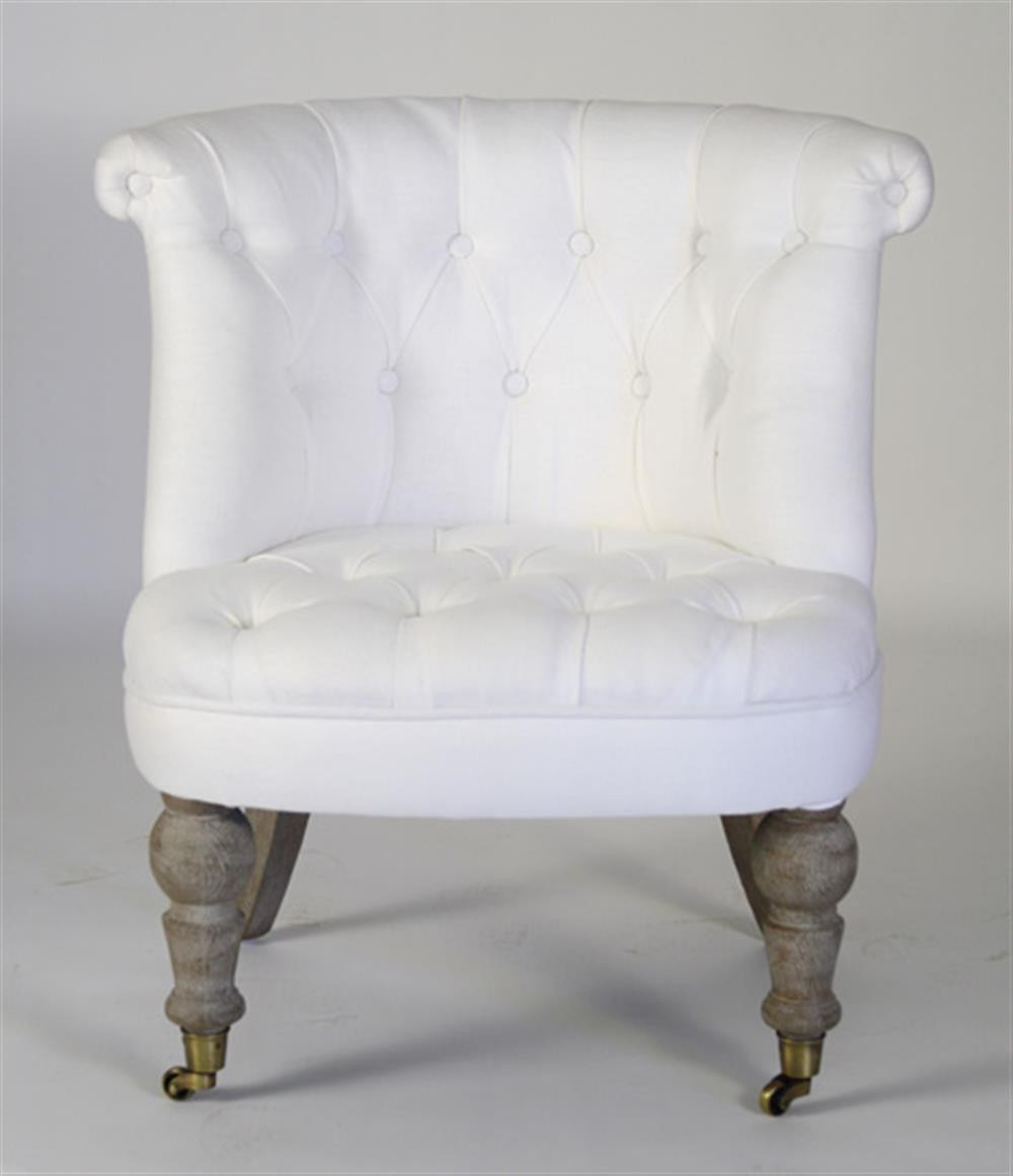 Best ideas about White Accent Chair
. Save or Pin Amelie French White Linen Tufted Accent Chair Now.