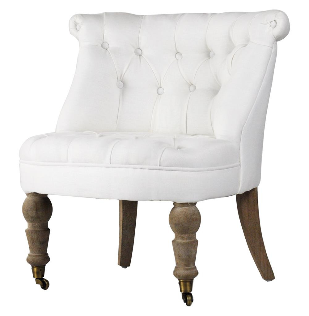 Best ideas about White Accent Chair
. Save or Pin Amelie French White Linen Tufted Accent Chair Now.