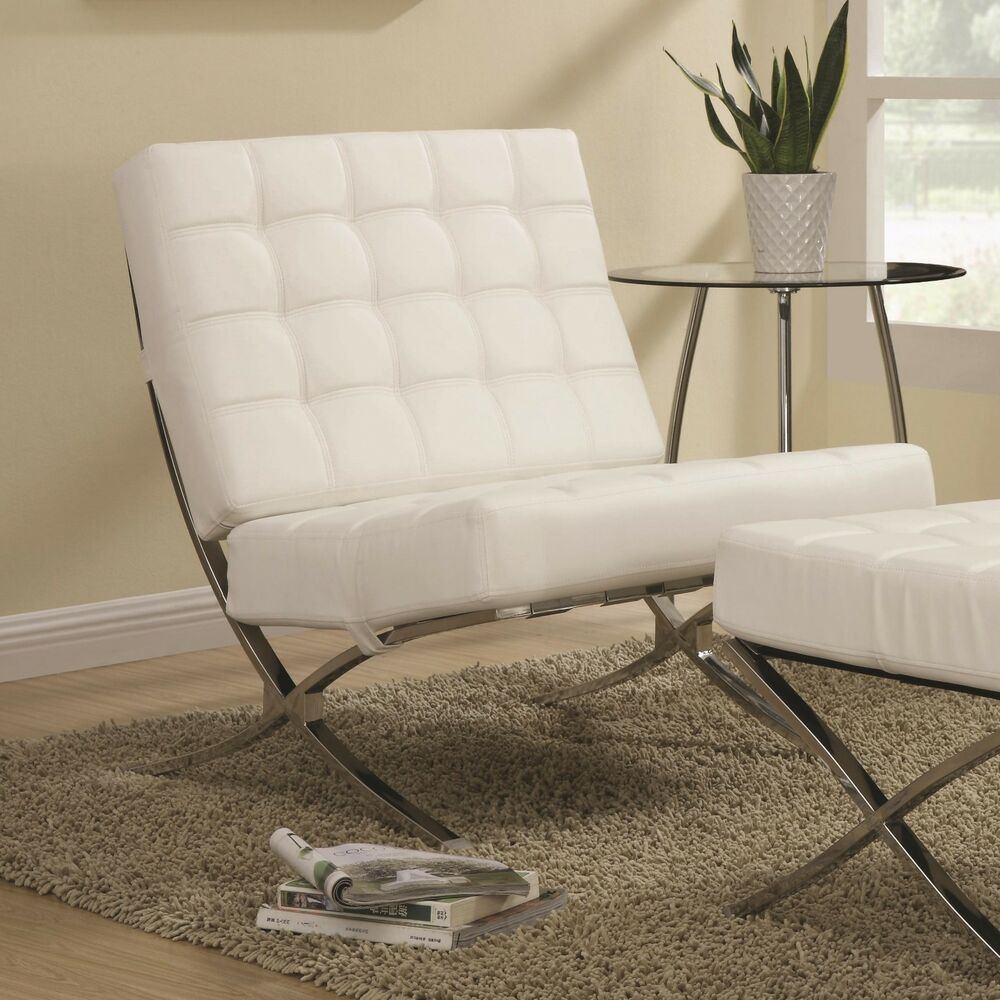 Best ideas about White Accent Chair
. Save or Pin Modern Barcelona White Black Accent Chair Chrome Furniture Now.