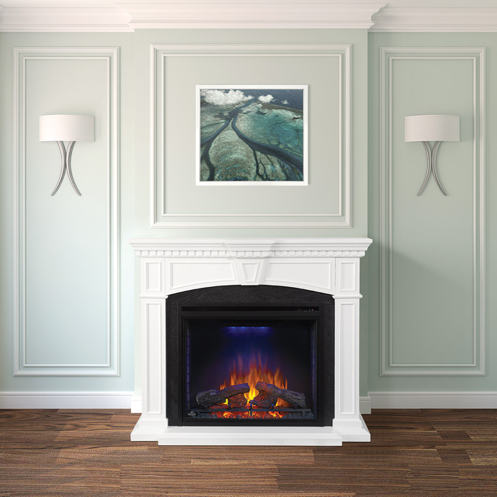 Best ideas about White Fireplace Mantel
. Save or Pin Taylor Cabinet White & 33" Firebox NEFP33 0214W Now.