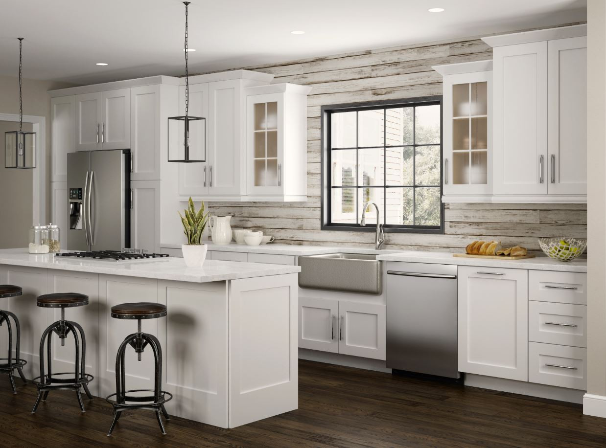 Best ideas about White Kitchen Cabinets
. Save or Pin Newport Oven Cabinets in Pacific White – Kitchen – The Now.