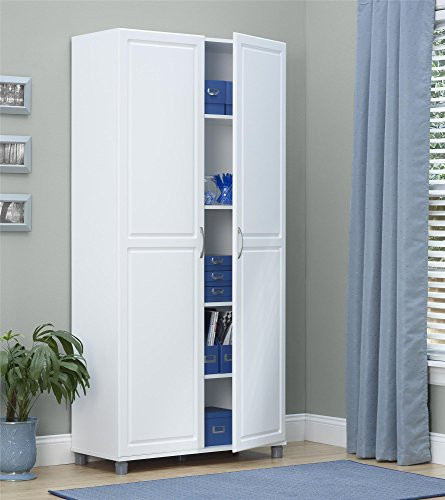 Best ideas about White Pantry Cabinet
. Save or Pin Tall Storage Cabinet White Double Door Utility Kitchen Now.