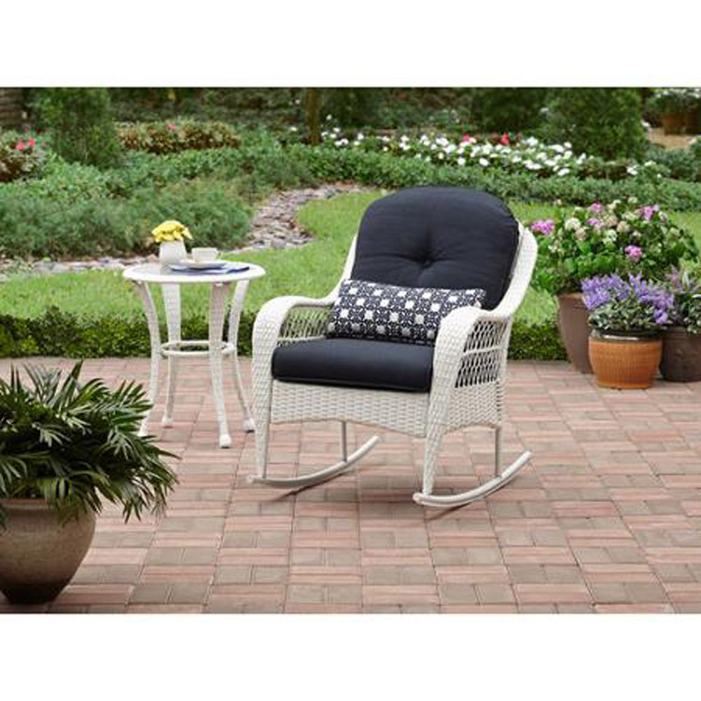Best ideas about White Patio Furniture
. Save or Pin Outdoor Rocking Chair Wicker White Porch Rocker With Now.