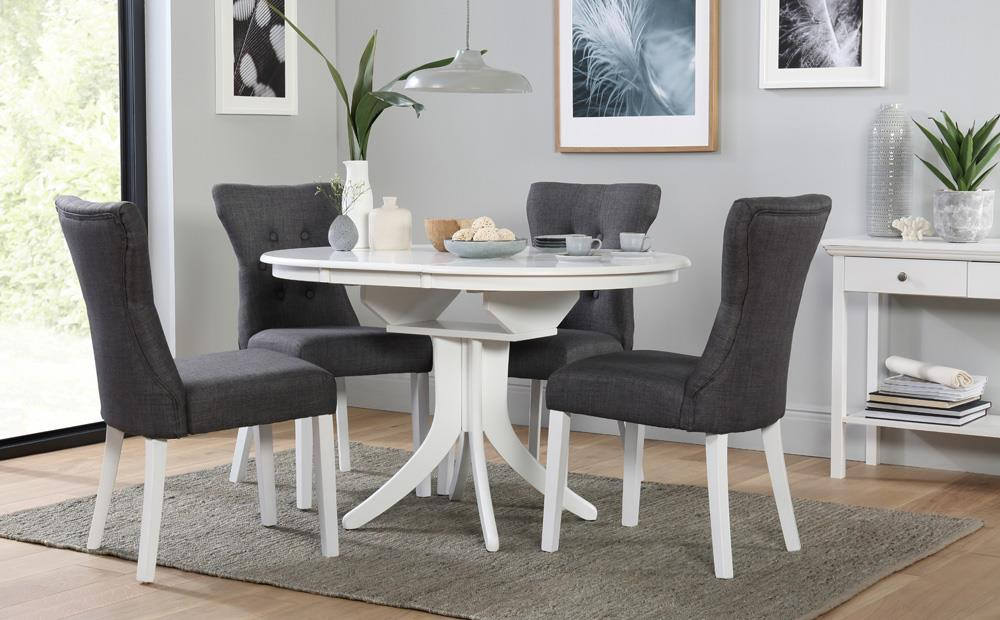 Best ideas about White Round Dining Table
. Save or Pin Hudson Round White Extending Dining Table with 6 Bewley Now.