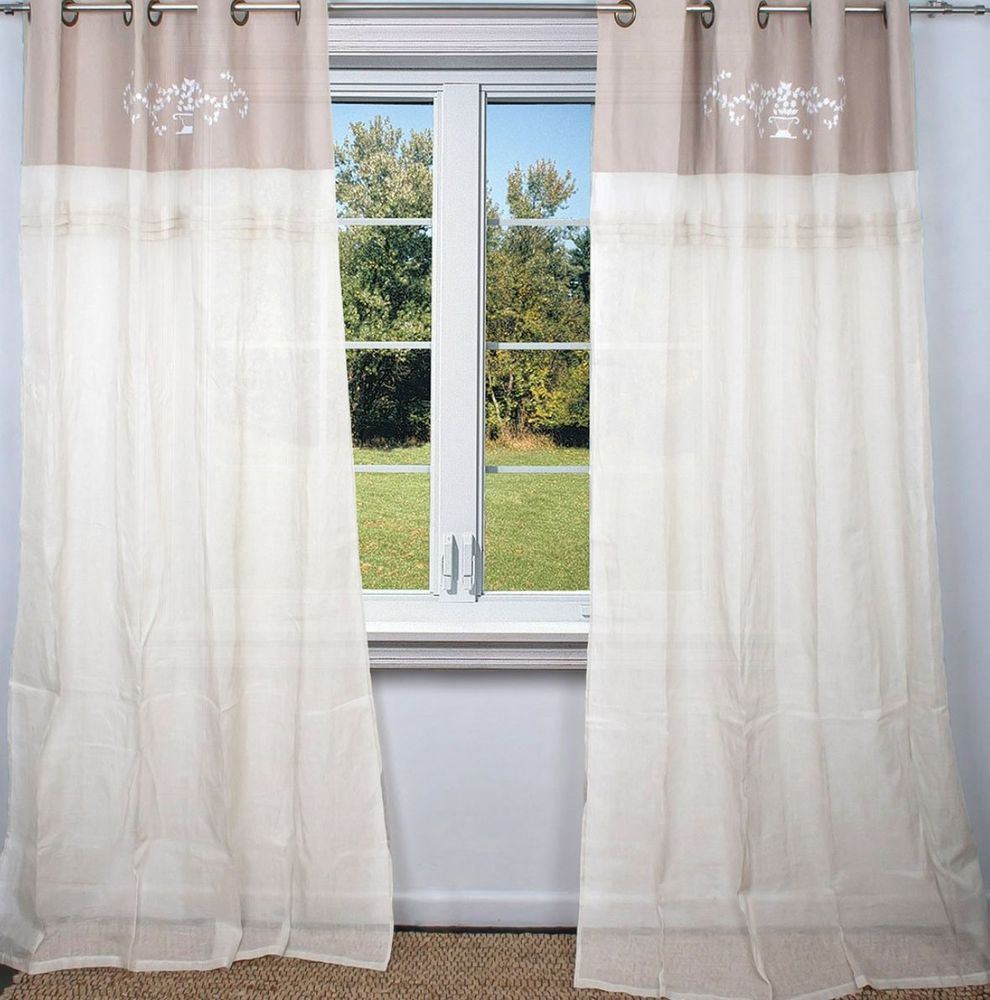 Best ideas about White Shabby Chic Curtains
. Save or Pin 2 White Taupe Linen Hamptons Curtains Shabby French Now.