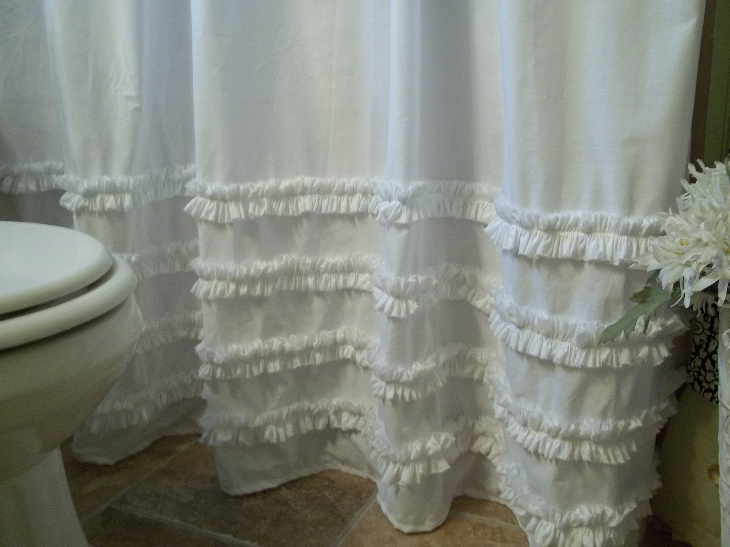 Best ideas about White Shabby Chic Curtains
. Save or Pin Shabby Chic Cottage Beach Washed White Cotton Ruffles Now.
