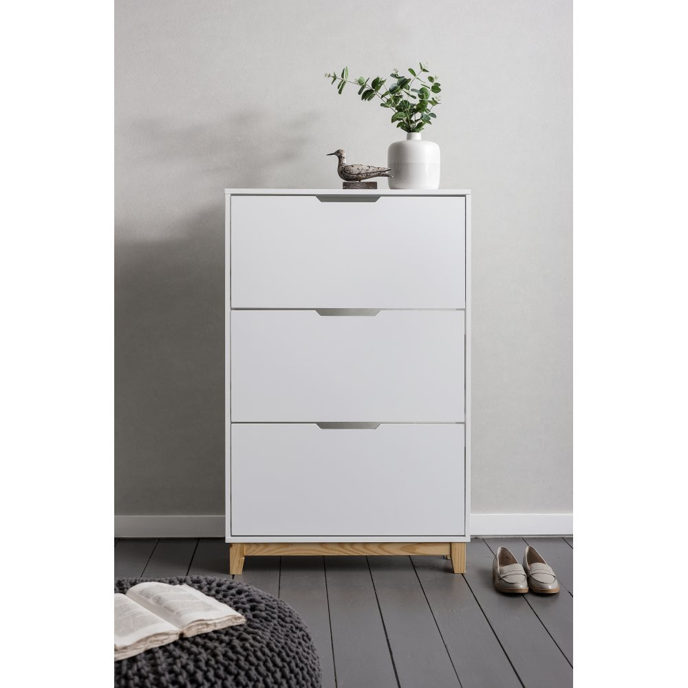 Best ideas about White Shoe Storage Cabinet
. Save or Pin Olso Shoe Storage Unit in White and Natural Now.