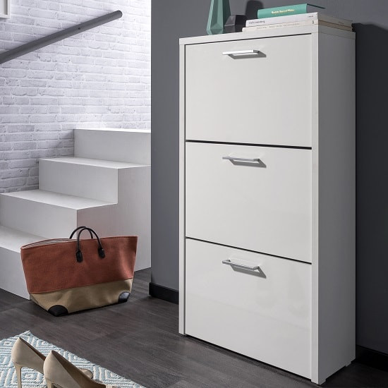 Best ideas about White Shoe Storage Cabinet
. Save or Pin Ellwood Shoe Storage Cabinet In White With 3 Flap Doors Now.