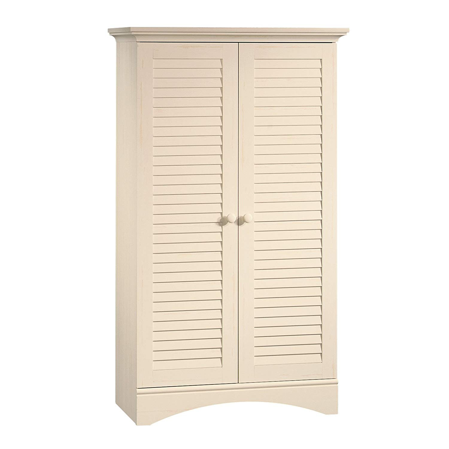 Best ideas about White Storage Cabinet With Doors
. Save or Pin Sauder Harbor View Storage Cabinet Antiqued White Now.
