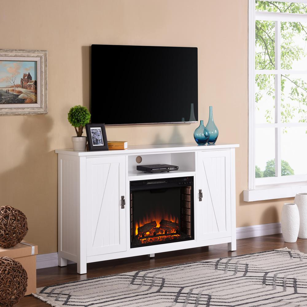 Best ideas about White Tv Stand With Fireplace
. Save or Pin Southern Enterprises Fielder 58 in Farmhouse Style Now.