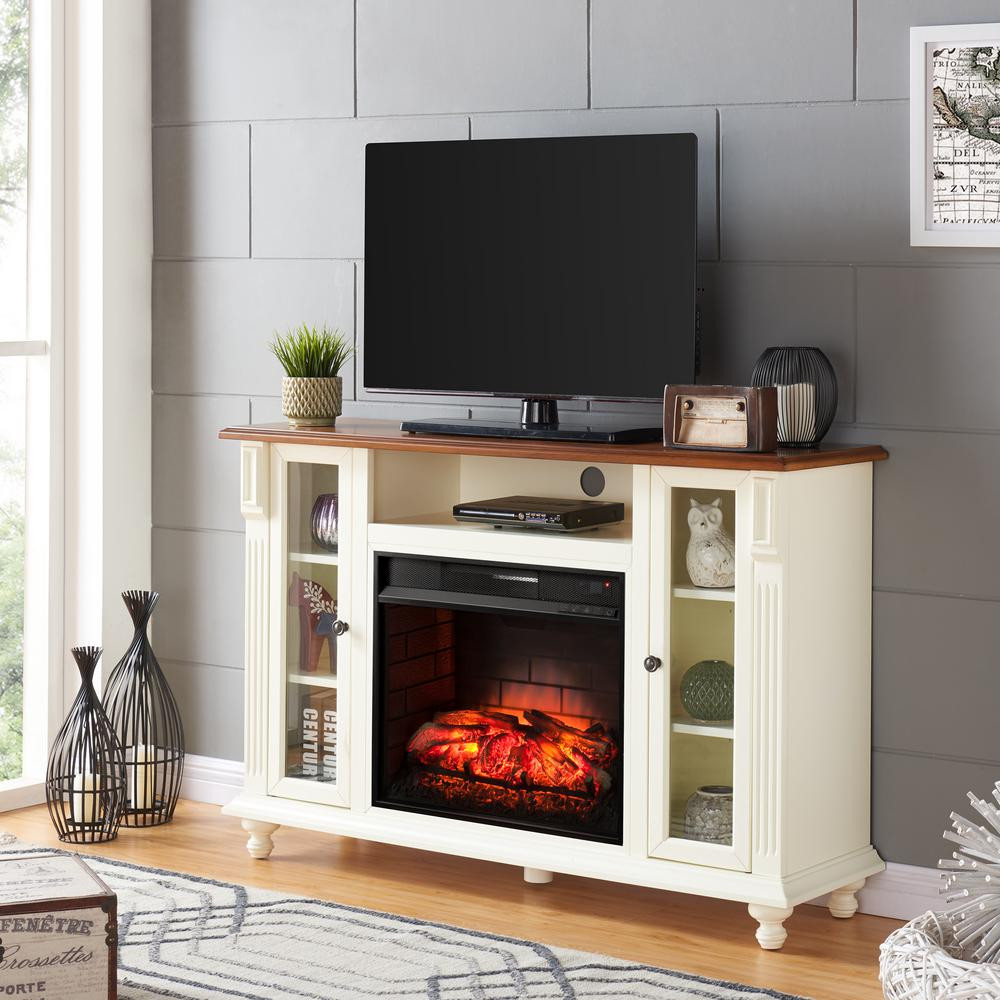 Best ideas about White Tv Stand With Fireplace
. Save or Pin Southern Enterprises Fossil Creek 52 in Electric Now.