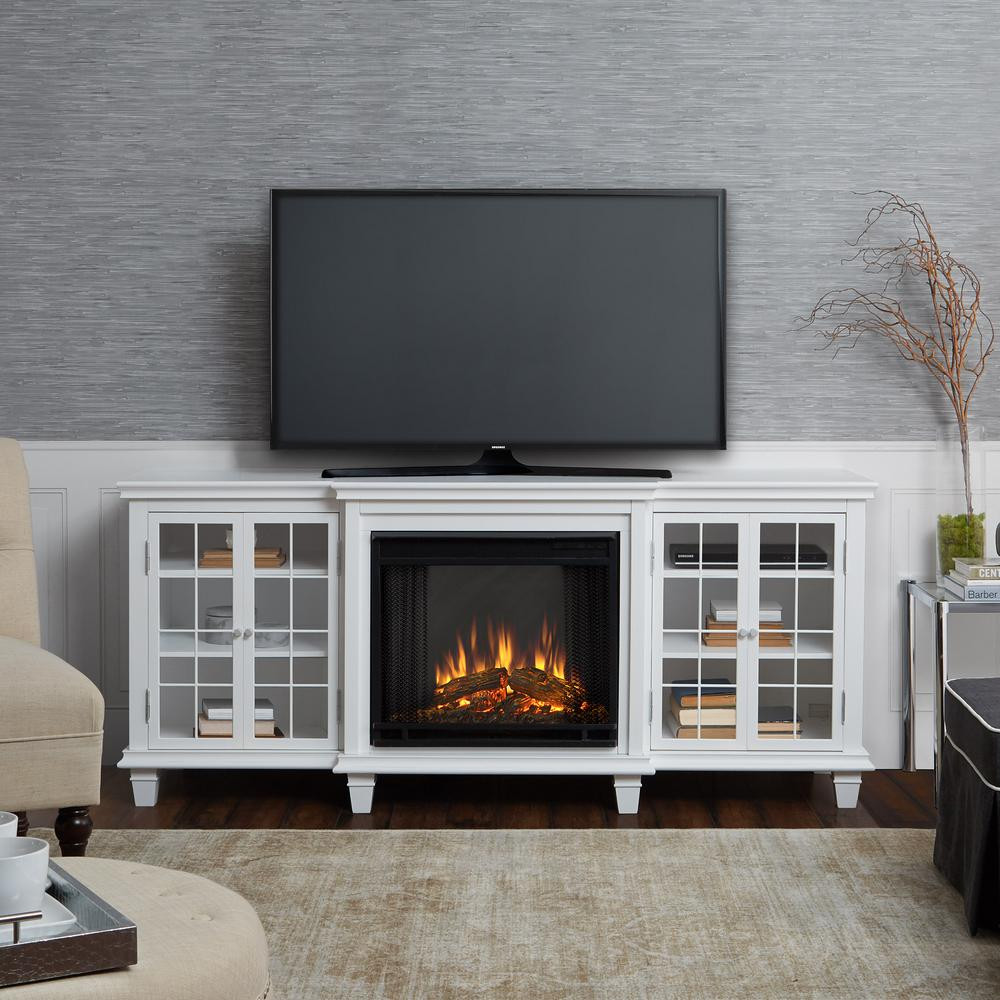 Best ideas about White Tv Stand With Fireplace
. Save or Pin Real Flame Marlowe 70 in Freestanding Electric Fireplace Now.