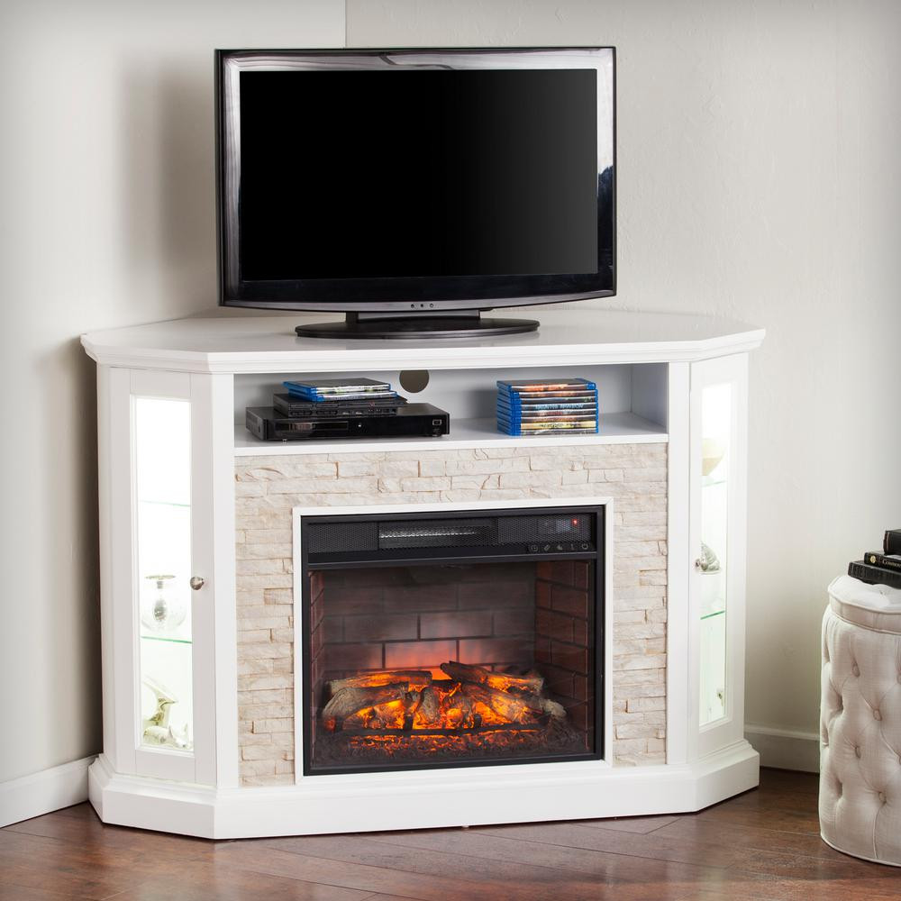 Best ideas about White Tv Stand With Fireplace
. Save or Pin Bellingham 52 25 in W Corner Convertible Infrared Now.