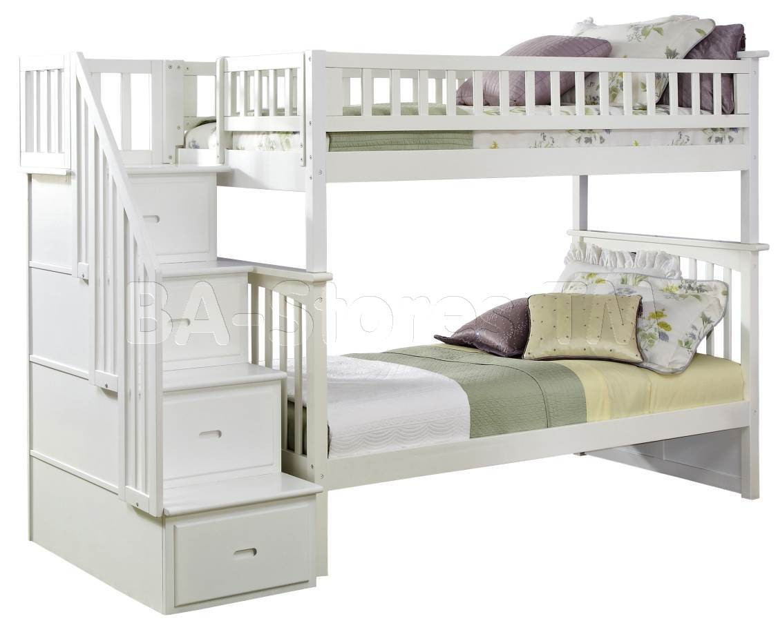 Best ideas about White Twin Over Full Bunk Bed With Stairs
. Save or Pin White Twin Over Full Bunk Bed White Twin Over Futon Now.