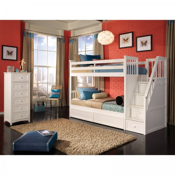 Best ideas about White Twin Over Full Bunk Bed With Stairs
. Save or Pin White Twin Over Full Bunk Bed With Stairs With Cool Twin Now.
