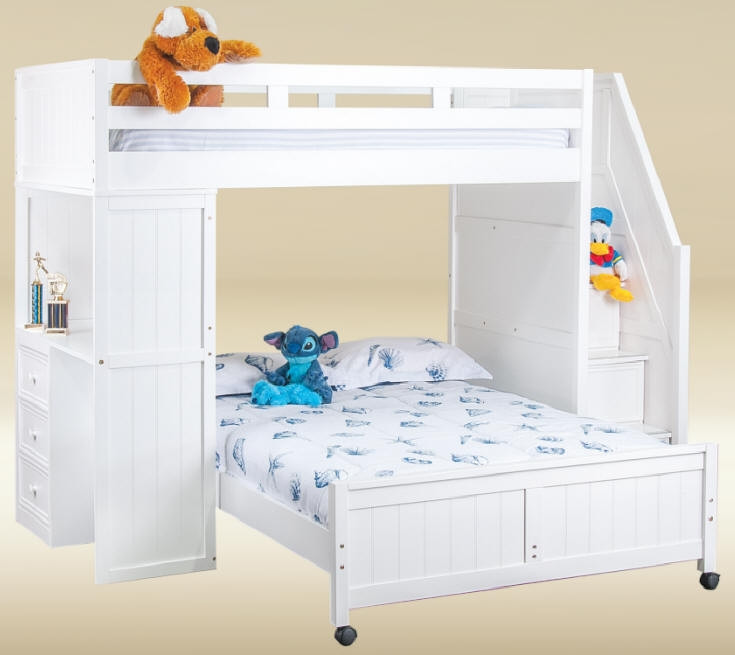 Best ideas about White Twin Over Full Bunk Bed With Stairs
. Save or Pin Brilliant White Bunk Bed Twin Over Full Badot Now.