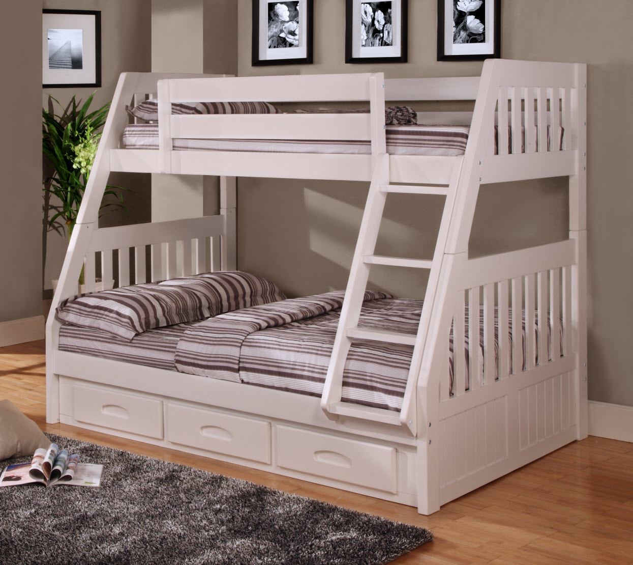 Best ideas about White Twin Over Full Bunk Bed With Stairs
. Save or Pin White Twin over Full Bunk Bed Discovery Furniture Now.