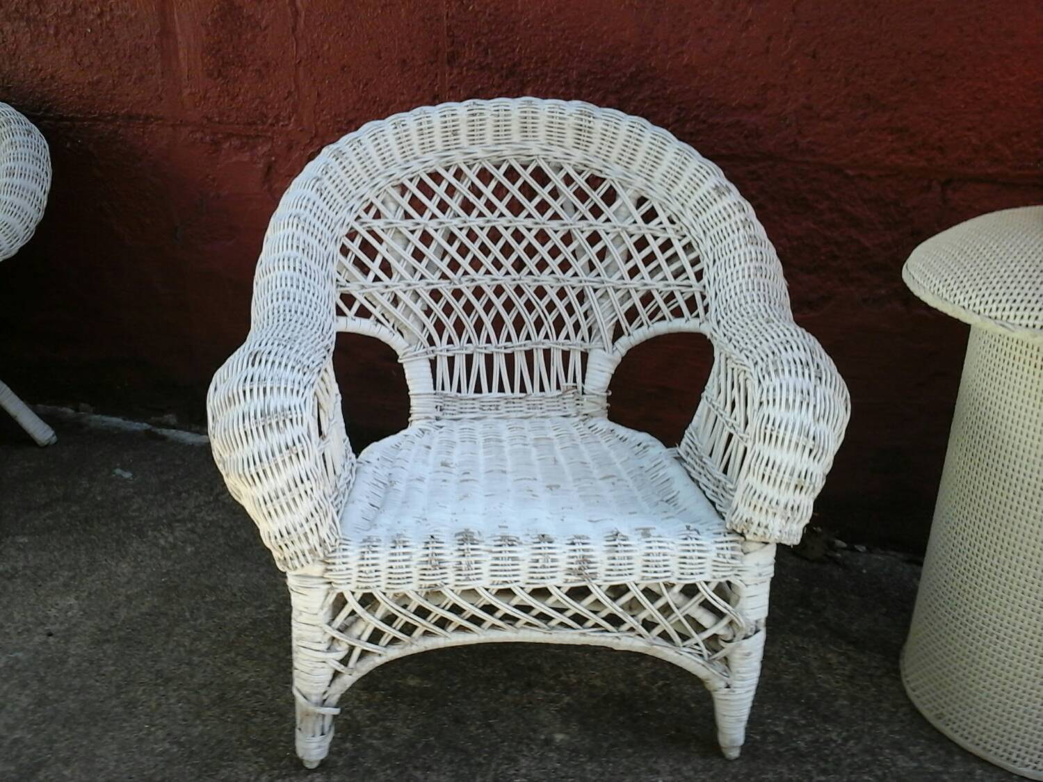 Best ideas about White Wicker Chair
. Save or Pin VINTAGE Child s Wicker Chair Small White Wicker Chair Now.