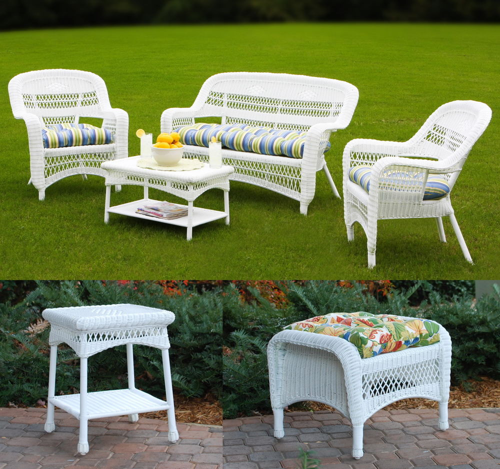 Best ideas about White Wicker Outdoor Furniture
. Save or Pin 6pc Outdoor Furniture Synthetic White Wicker Patio Seating Now.