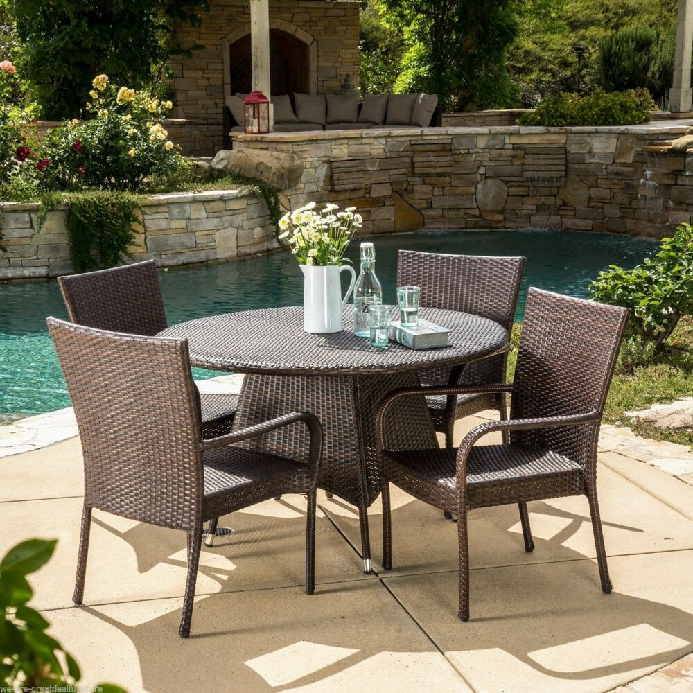 Best ideas about Wicker Patio Dining Sets
. Save or Pin Outdoor Patio 5pc Multibrown All Weather Wicker Dining Set Now.